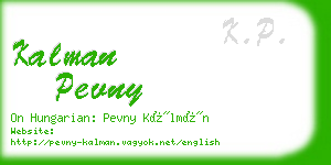 kalman pevny business card